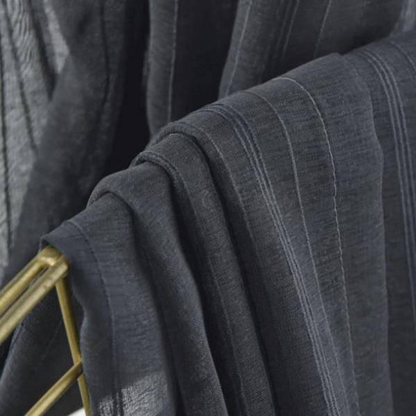 Betra black sheer curtains, strip pattern custom made curtains, online curtains shop Europe, Gardinen nach Maß
