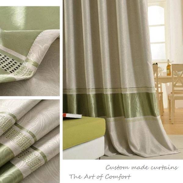 Dalia custom made curtains, curtain shop Europe, green color curtains, blackout drapes, Gardinen nach Maß