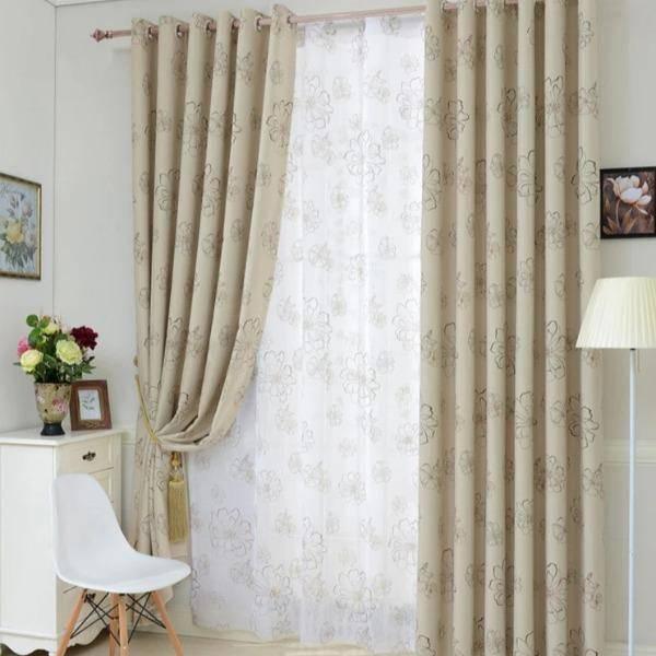 Kinta beige curtains, custom made curtains, online curtain shop Sanhom, Gardinen nach Maß,  wohnzimmer vorhange
