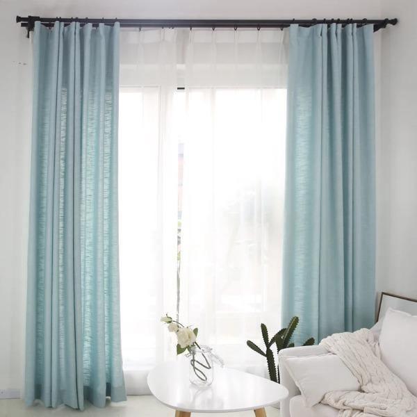 Tren custom made curtains, blue curtains, faux linen curtains, Gardinen nach maß, nach maß Vorhänge